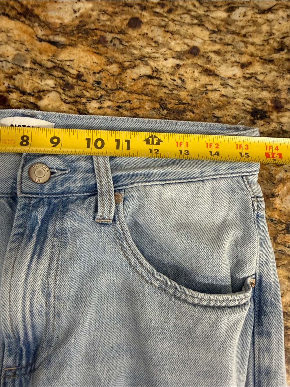 Pistola Wide Leg Jeans Size 27 Light Wash High Rise Lyocell Cotton Denim Pants - Picture 8 of 10